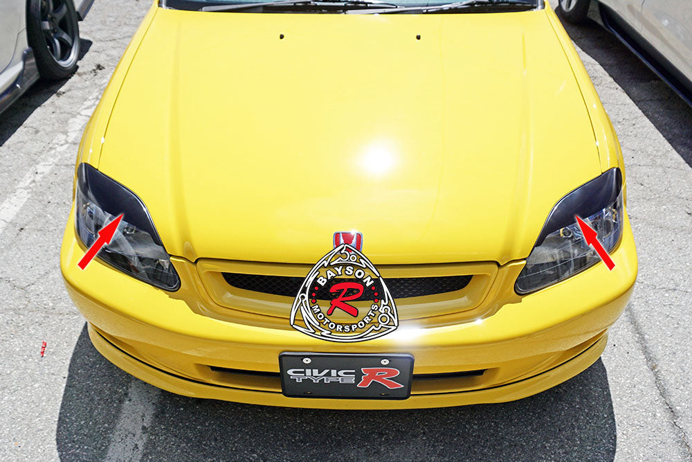 JDM Style Eyelids For 1999-2000 Honda Civic (2Dr Coupe/3Dr Hatchback/4Dr Sedan)