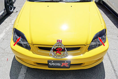 JDM Style Eyelids For 1999-2000 Honda Civic (2Dr Coupe/3Dr Hatchback/4Dr Sedan)