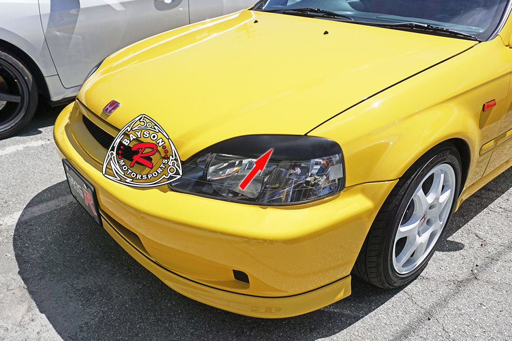 JDM Style Eyelids For 1999-2000 Honda Civic (2Dr Coupe/3Dr Hatchback/4Dr Sedan)
