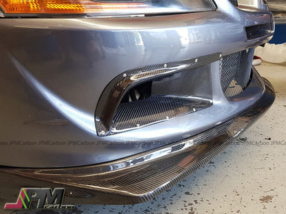 [JPMCarbon] Carbon Fiber Front Bumper Vent Covers Fits For 2003-2005 Mitsubishi EVO 8th Only