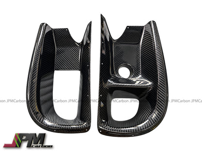 [JPMCarbon] Dry Carbon Front Bumper Air Duct Covers Fits For 2006-2007 Mitsubishi EVO 9th Only