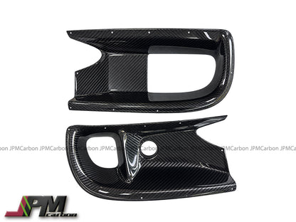 [JPMCarbon] Dry Carbon Front Bumper Air Duct Covers Fits For 2006-2007 Mitsubishi EVO 9th Only