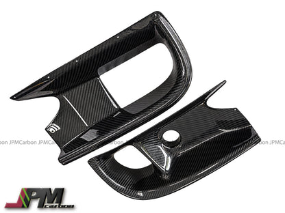 [JPMCarbon] Dry Carbon Front Bumper Air Duct Covers Fits For 2006-2007 Mitsubishi EVO 9th Only