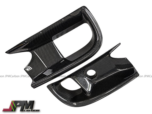 [JPMCarbon] Dry Carbon Front Bumper Air Duct Covers Fits For 2006-2007 Mitsubishi EVO 9th Only