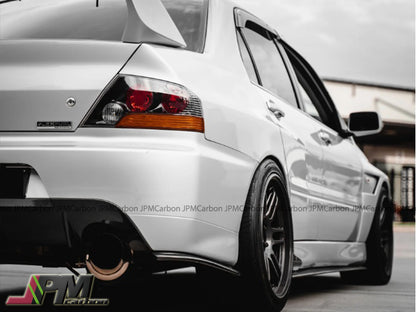 [JPMCarbon] Dry Carbon Damd Style Rear Bumper Splitter Lip Fits For 2006-2007 Mitsubishi EVO 9th Only
