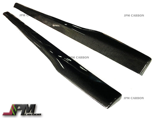 V Style Carbon Fiber Side Skirt Expansion Lip for 2015-2018 BMW F06 M6 Gran Coupe