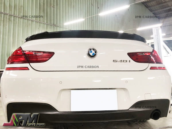 V Style Carbon Fiber Trunk Spoiler Fits For 2012-2018 BMW F06 6-Series Gran Coupe Only