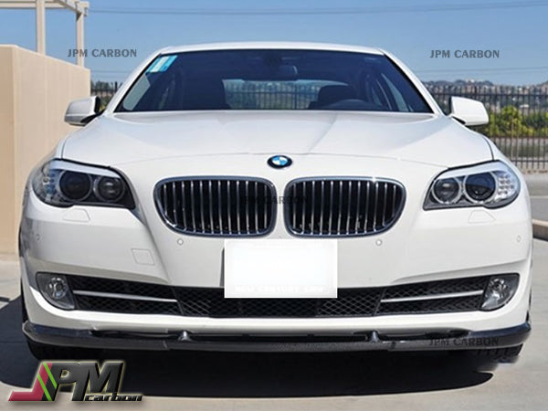 HM Style Carbon Fiber Front Bumper Add-on Lip Fits For 2011-2015 BMW F10 5-Series Standard Package Only