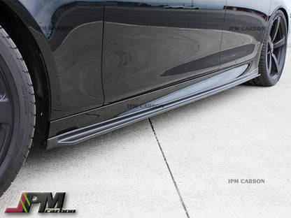 3D Style Carbon Fiber Side Skirt Add-on Lips Fits For 2011-2016 BMW F10 M5 Only