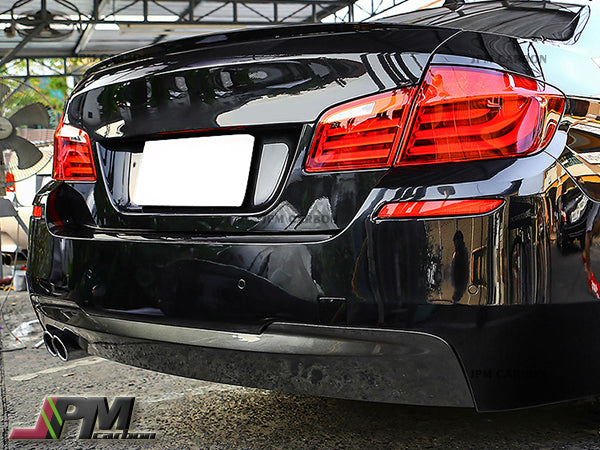 OEM Style Carbon Fiber Rear Diffuser (For Left Dual Exhaust Tips) Fits For 2011-2015 BMW F10 5-Series M-Sport Only