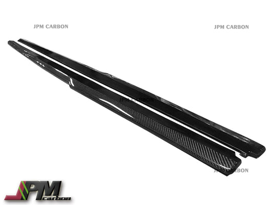 DP Style Carbon Fiber Side Skirt Add-on Lips Fits For 2011-2016 BMW F10 with M-Sport Package Only