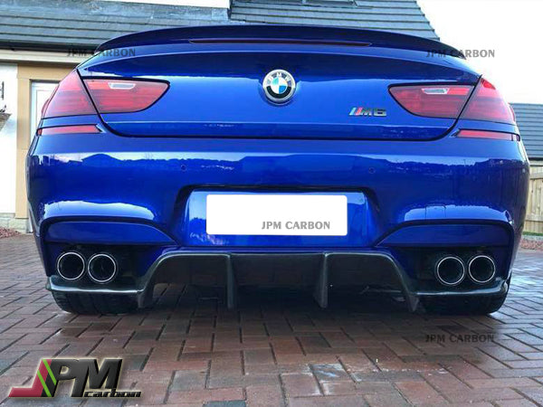 V Style Carbon Fiber Rear Diffuser For 2012-2018 BMW F06 F12 F13 M6 Only