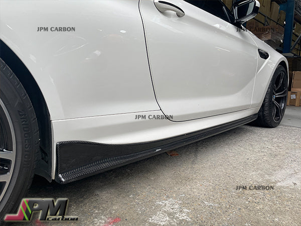 3D Style Carbon Fiber Side Skirt Add-on Lips Fits For 2012-2018 BMW F12 F13 M6 Coupe/Convertible Only