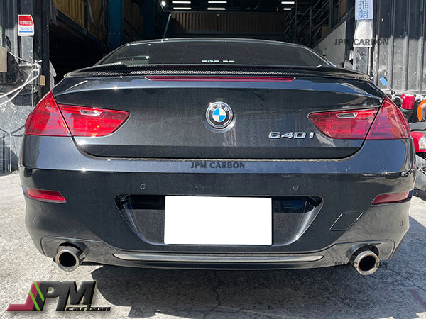 V Style Carbon Fiber Trunk Spoiler Fits For 2012-2018 BMW F13 6-Series Coupe Only