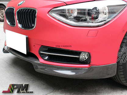 AC Style Carbon Fiber Front Bumper Add-on Lip Fits For 2012-2014 BMW F20 F21 1-Series Standard Only