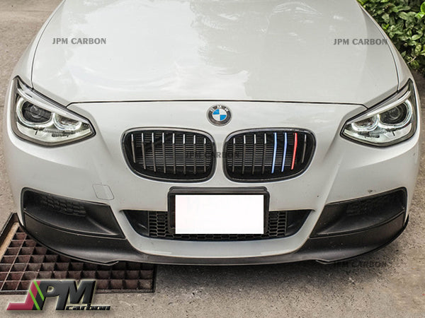P Style Carbon Fiber Front Bumper Add-on Lip Fits For 2012-2014 BMW F20 F21 1-Series M-Sport Only