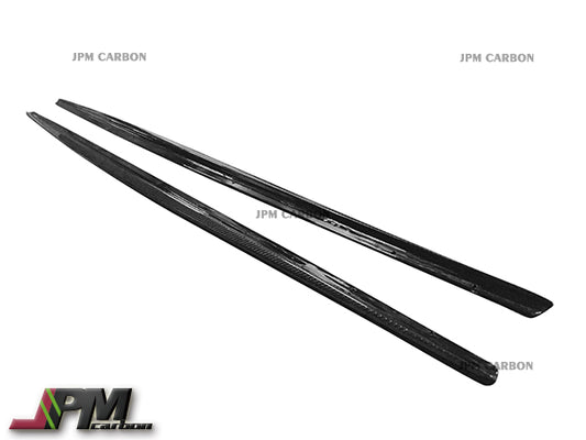 Performance Style Carbon Fiber Side Skirt Add-on Lip Fits For 2014-2021 BMW F22 M-Sport Only