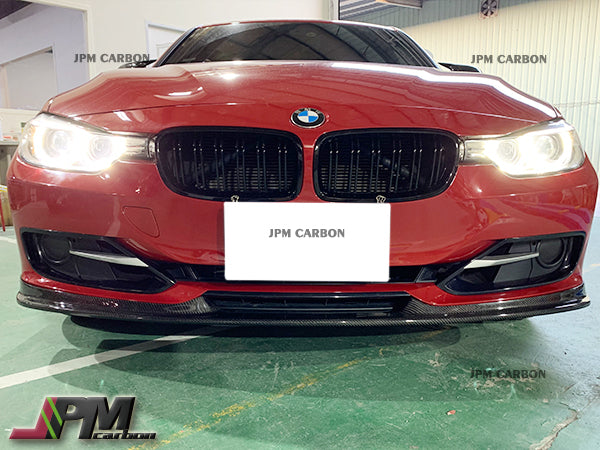 HM Style Carbon Fiber Front Bumper Add-on Lip Fits For 2012-2014 BMW F30 with Standard Package Only