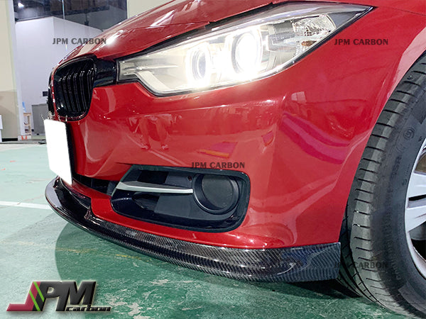 HM Style Carbon Fiber Front Bumper Add-on Lip Fits For 2012-2014 BMW F30 with Standard Package Only