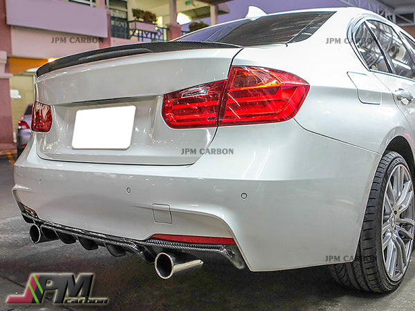 Performance Style Carbon Fiber Rear Diffuser (For Dual Exhaust Tips) Fits For 2012-2018 BMW F30 M-Sport Only