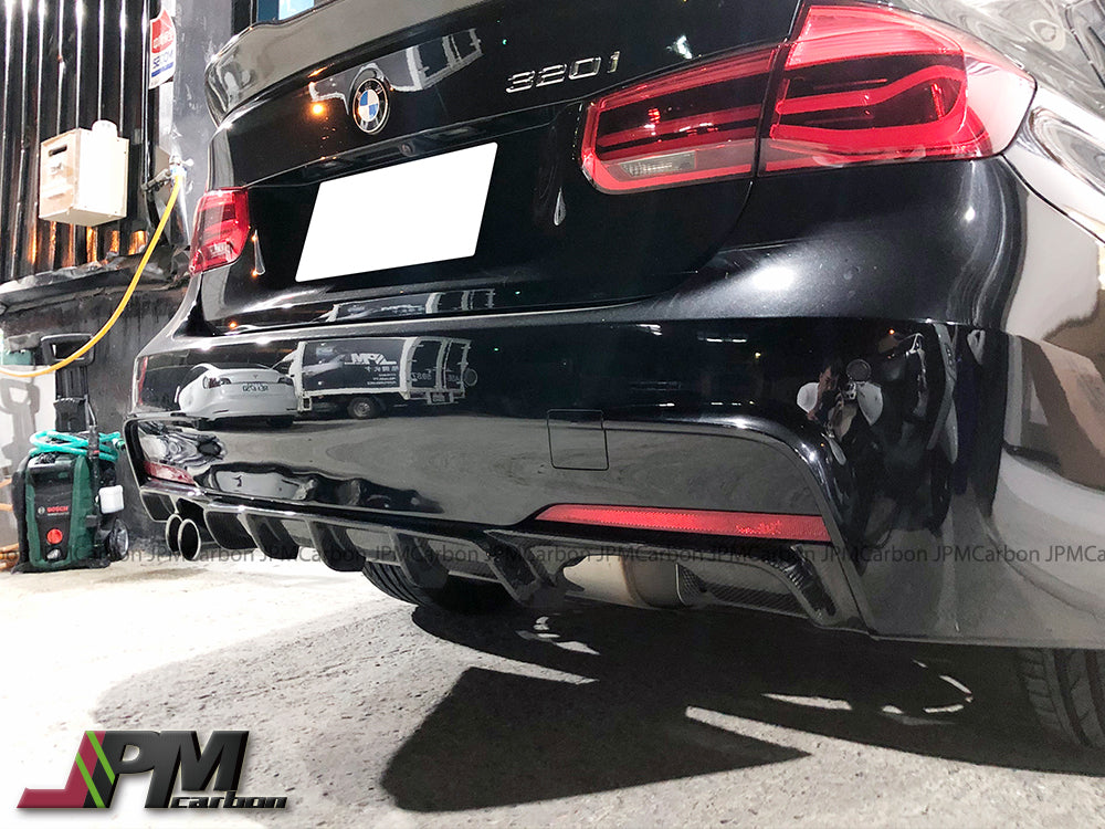 Performance Style Carbon Fiber Rear Diffuser (For Quad Exhaust Tips) Fits For 2012-2018 BMW F30 M-Sport Only