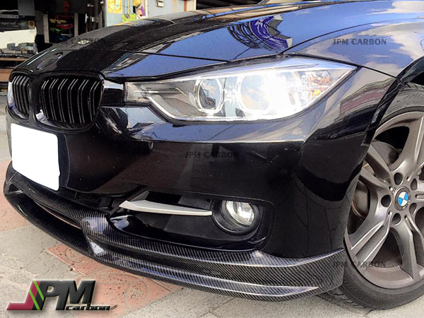 3D Style Carbon Fiber Front Bumper Add-on Lip Fits For 2012-2014 BMW F30 with Standard Package Only