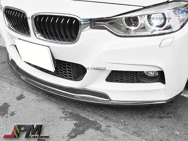 AK Style Carbon Fiber Front Bumper Add-on Lip Fits For 2012-2018 BMW F30 F31 with M-Sport Package Only