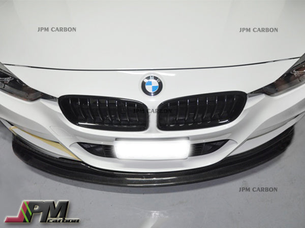 DP2 Style Carbon Fiber Front Bumper Add-on Lip Fits For 2012-2018 BMW F30 F31 with M-Sport Package Only