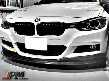 DP2 Style Carbon Fiber Front Bumper Add-on Lip Fits For 2012-2018 BMW F30 F31 with M-Sport Package Only