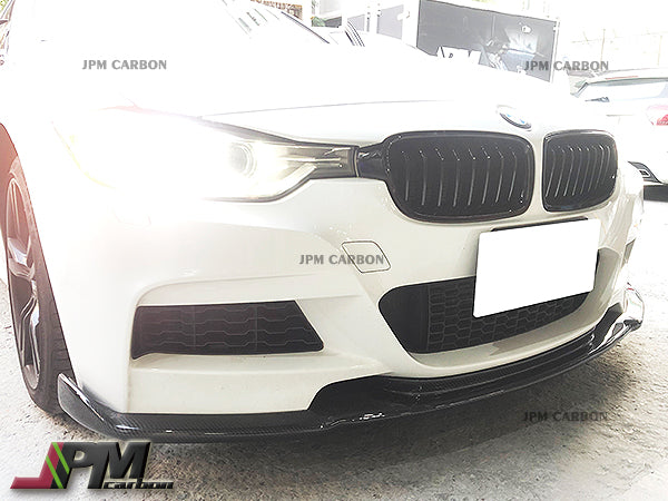 HM Style Carbon Fiber Front Bumper Add-on Lip Fits For 2012-2018 BMW F30 F31 with M-Sport Package Only