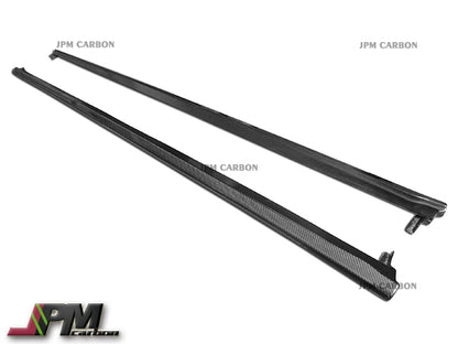 DP Style Carbon Fiber Side Skirt Add-on Lips Fits For 2012-2018 BMW F30 F31 with M-Sport Package Only