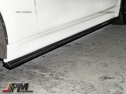 DP Style Carbon Fiber Side Skirt Add-on Lips Fits For 2012-2018 BMW F30 F31 with M-Sport Package Only