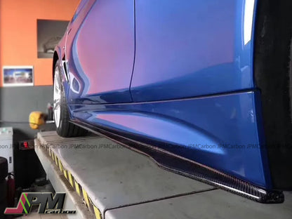 V Style Carbon Fiber Side Skirt Add-on Lips Fits For 2012-2018 BMW F30 F31 with M-Sport Package Only