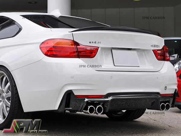 E Style Carbon Fiber Rear Diffuser (For Quad Exhaust Tips) Fits For 2014-2020 BMW F32 F33 F36 M-Sport Only