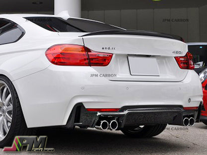 E Style Carbon Fiber Rear Diffuser (For Quad Exhaust Tips) Fits For 2014-2020 BMW F32 F33 F36 M-Sport Only