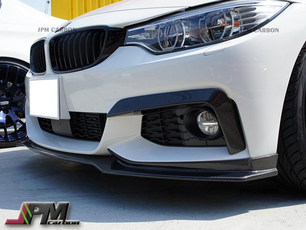 E Style Carbon Fiber Front Bumper Add-on Lip Fits For 2014-2019 BMW F32 F33 F36 with M-Sport Package Only
