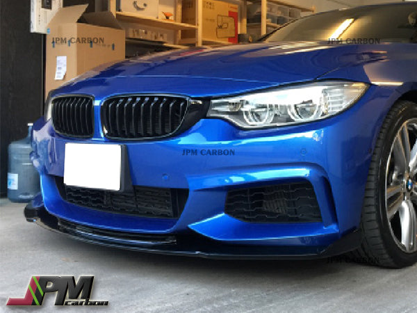 HM Style Carbon Fiber Front Bumper Add-on Lip Fits For 2014-2019 BMW F32 F33 F36 with M-Sport Package Only