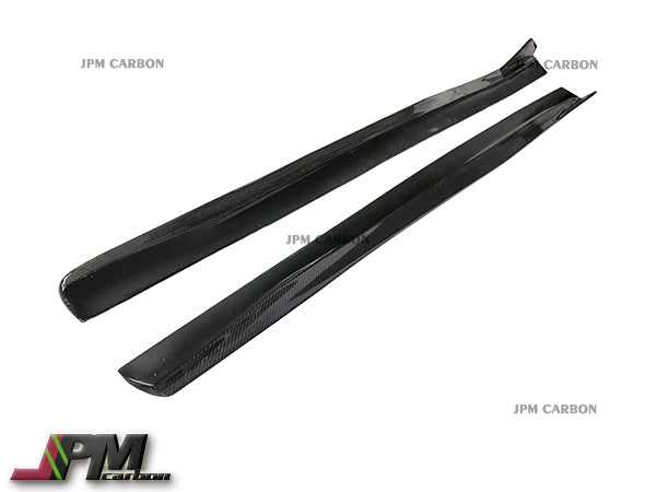 E Style Carbon Fiber Side Skirt Add-on Lips Fits For 2014-2020 BMW F32 F33 F36 with M-Sport Package Only