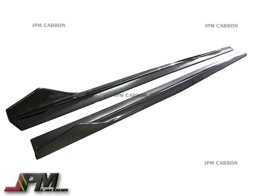 E Style Carbon Fiber Side Skirt Add-on Lips Fits For 2014-2020 BMW F32 F33 F36 with M-Sport Package Only