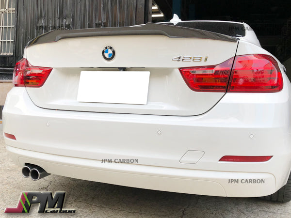 M4 Style Carbon Fiber Trunk Spoiler Fits For 2014-2020 BMW F32 4-Series Coupe Only