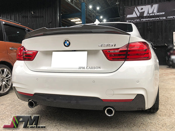 PSM Style Carbon Fiber Trunk Spoiler Fits For 2014-2020 BMW F32 4-Series Coupe Only