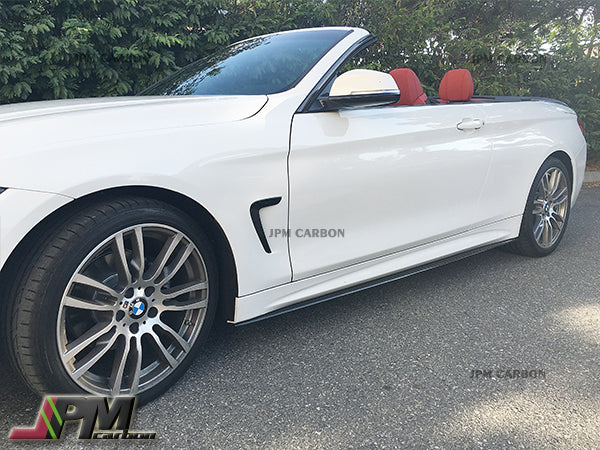 Performance Style Carbon Fiber Side Skirt Add-on Lips Fits For 2014-2020 BMW F32 F33 F36 with M-Sport Package Only