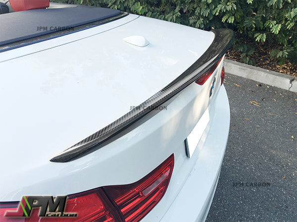 Performance Style Carbon Fiber Trunk Spoiler Fits For 2014-2020 BMW F33 4-Series Convertible Only