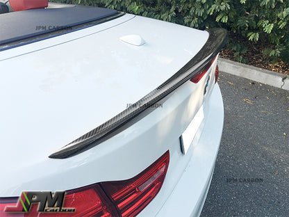 Performance Style Carbon Fiber Trunk Spoiler Fits For 2014-2020 BMW F33 4-Series Convertible Only