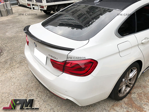 M4 Style Carbon Fiber Trunk Spoiler Fits For 2014-2020 BMW F36 4-Series Gran Coupe Only
