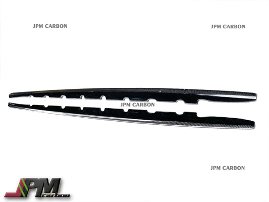 MX Style Carbon Fiber Side Skirt Add-on Lips Fits For 2020-2023 BMW F40 M-Sport Only