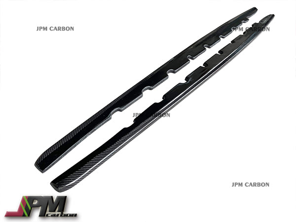 MX Style Carbon Fiber Side Skirt Add-on Lips Fits For 2020-2023 BMW F40 M-Sport Only