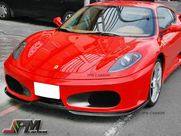 HM Style Carbon Fiber Front Bumper Add-on Lip Fits For 2004-2009 Ferrari F430 Only