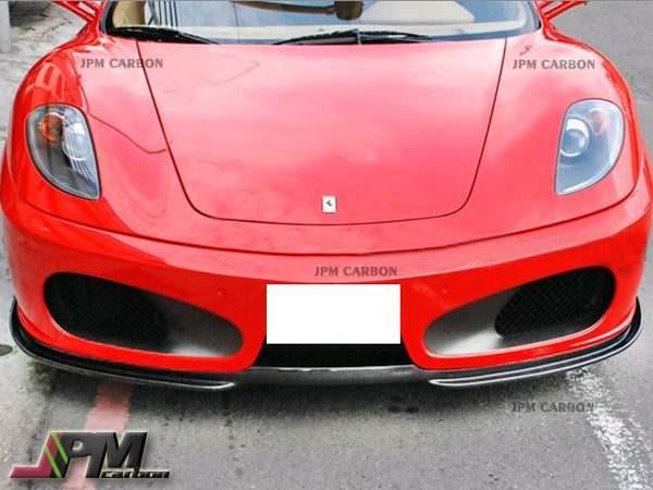 HM Style Carbon Fiber Front Bumper Add-on Lip Fits For 2004-2009 Ferrari F430 Only