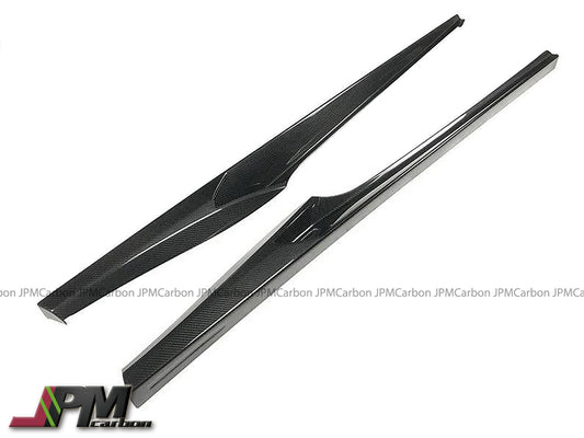 NV Style Dry Carbon Fiber Side Skirt Add-on Lips Fits For 2015-2019 Ferrari 488 GTB / Spider